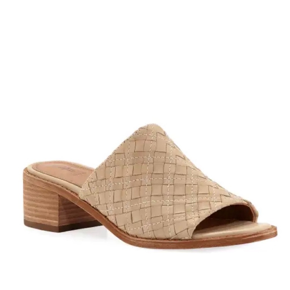 {Frye} Cindy Leather Woven Mules